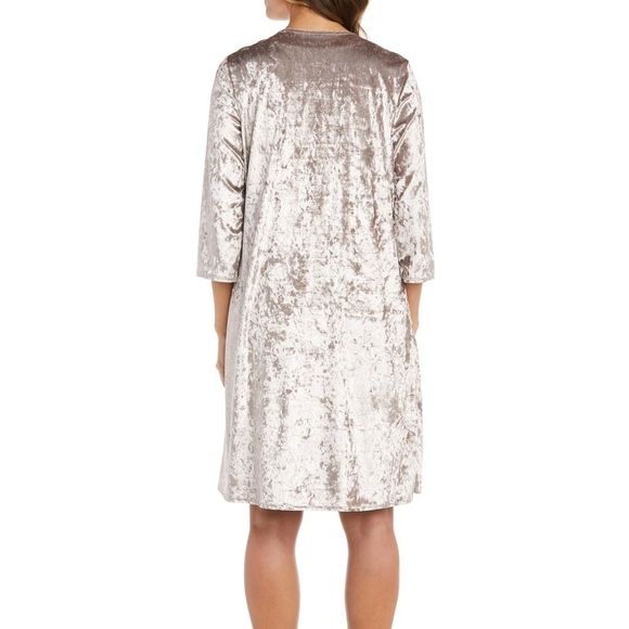 Two-Piece Crushed Velour Jacket Dress - Picture 2 of 11